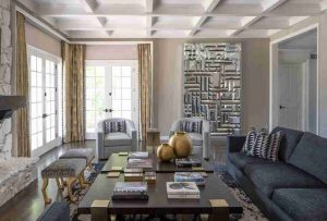 Beverly Hills Family Room Glamour and Practicality